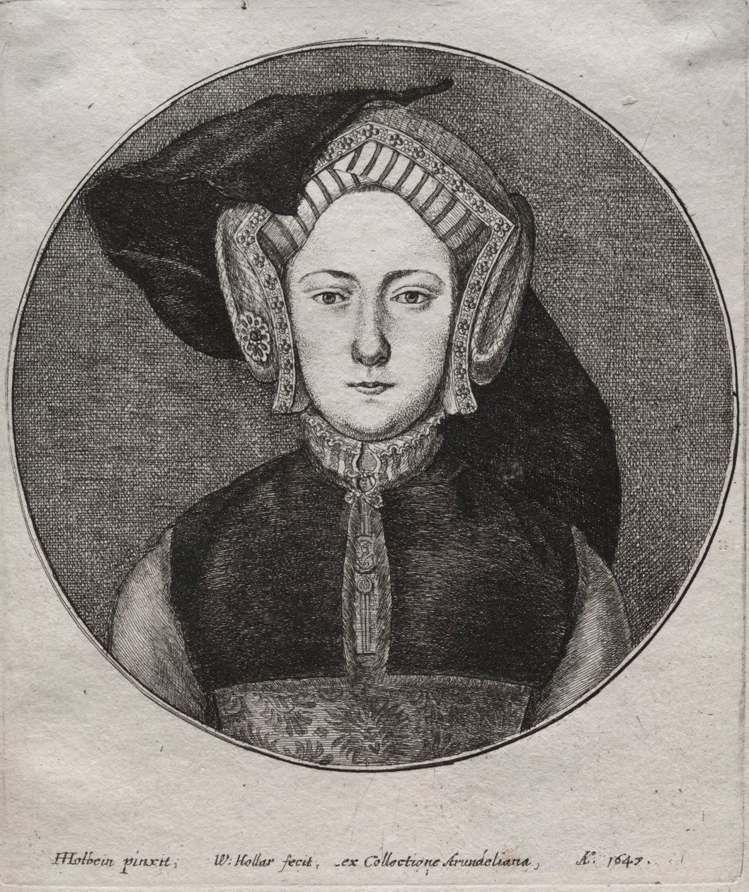 Aragonlu Catherine, 1647. by Wenceslaus Hollar