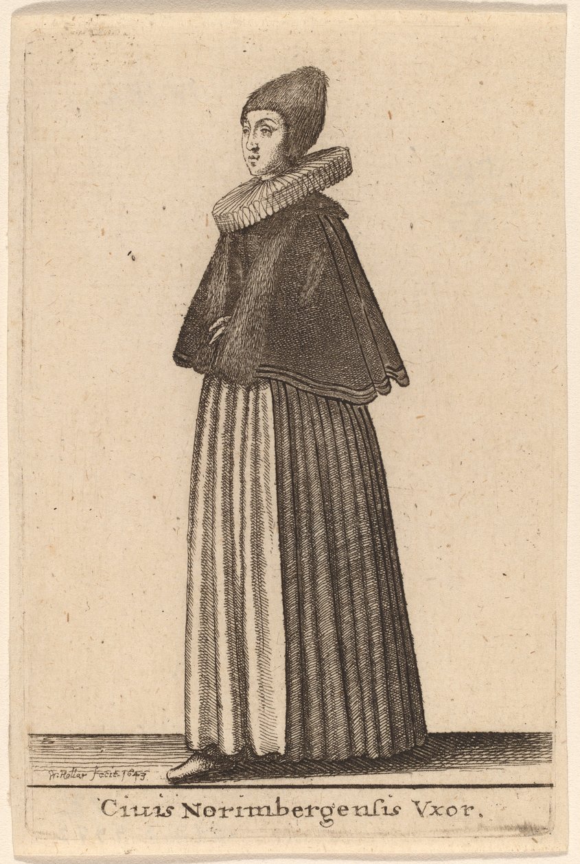 Bir Nürnberg vatandaşının karısı by Wenceslaus Hollar