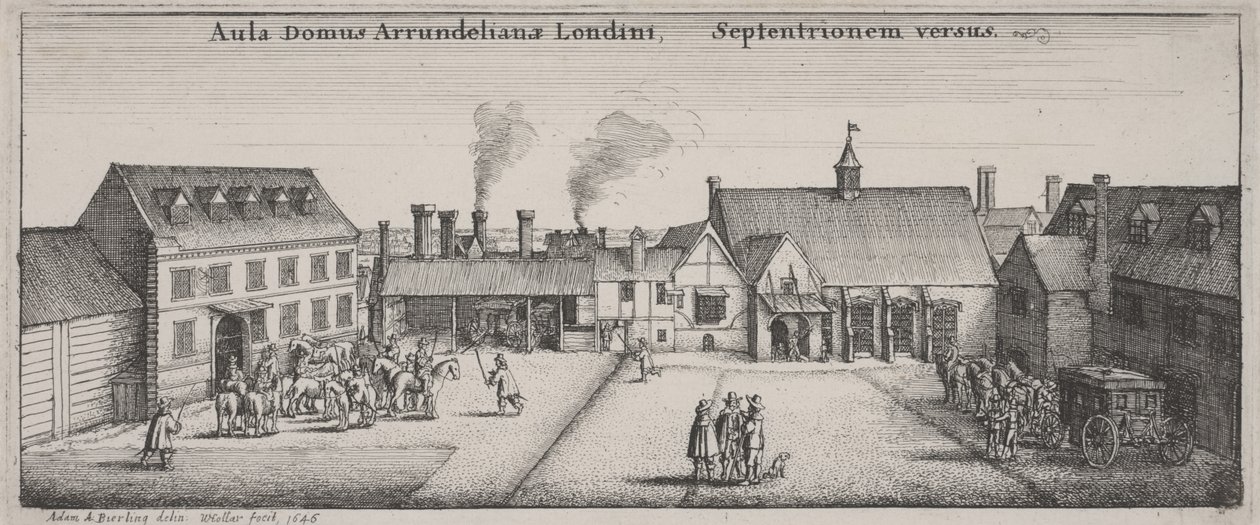 Kuzeyden Arundel Evi Avlusu by Wenceslaus Hollar