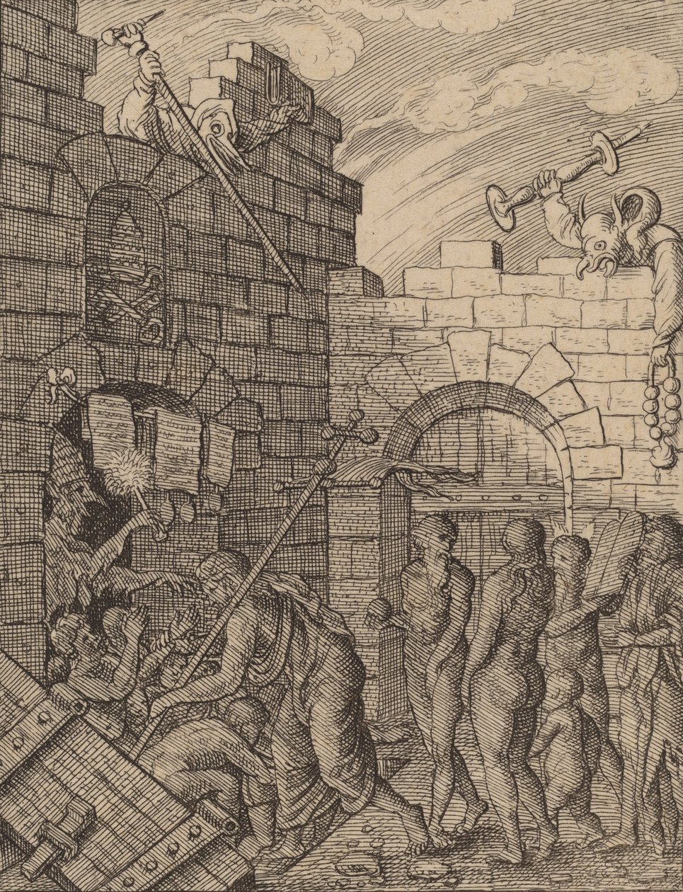Cehenneme iniş. by Wenceslaus Hollar