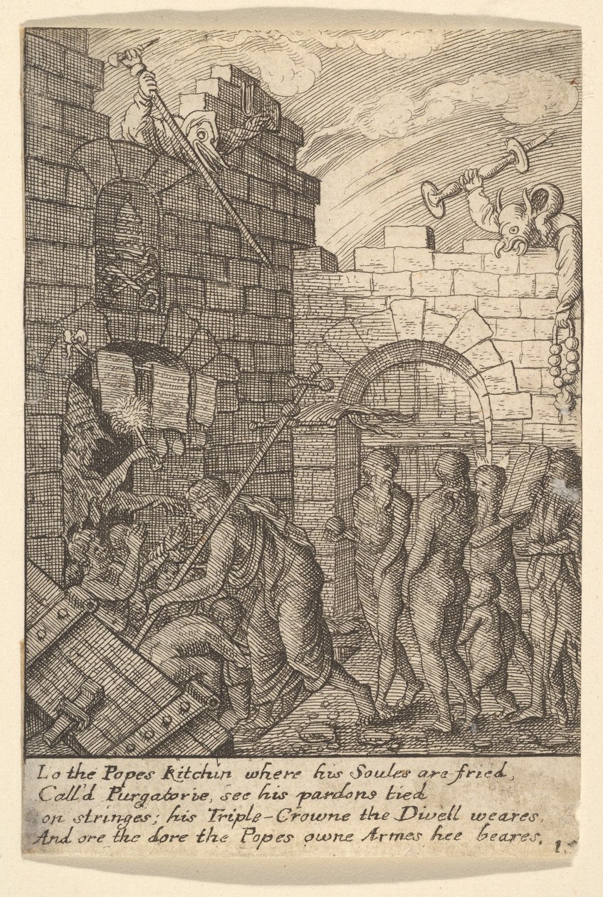 Cehenneme İniş, 1625-77. by Wenceslaus Hollar