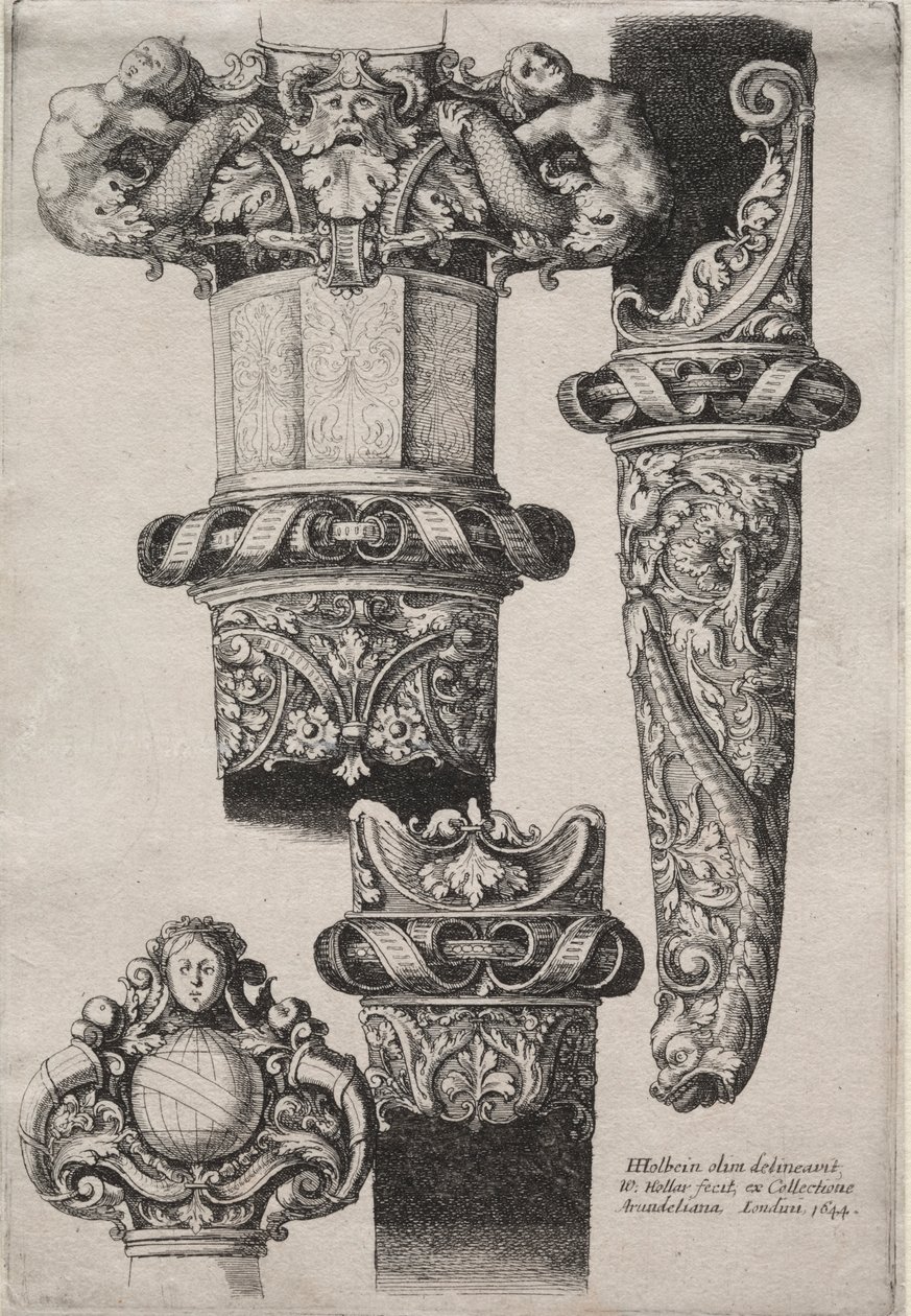 Hançerler için Tasarım by Wenceslaus Hollar