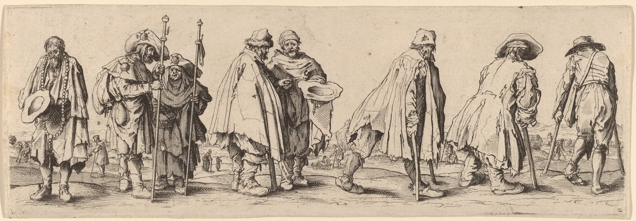 Sekiz Dilenci. by Wenceslaus Hollar