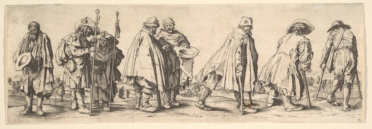 Sekiz Dilenci, 1630. by Wenceslaus Hollar