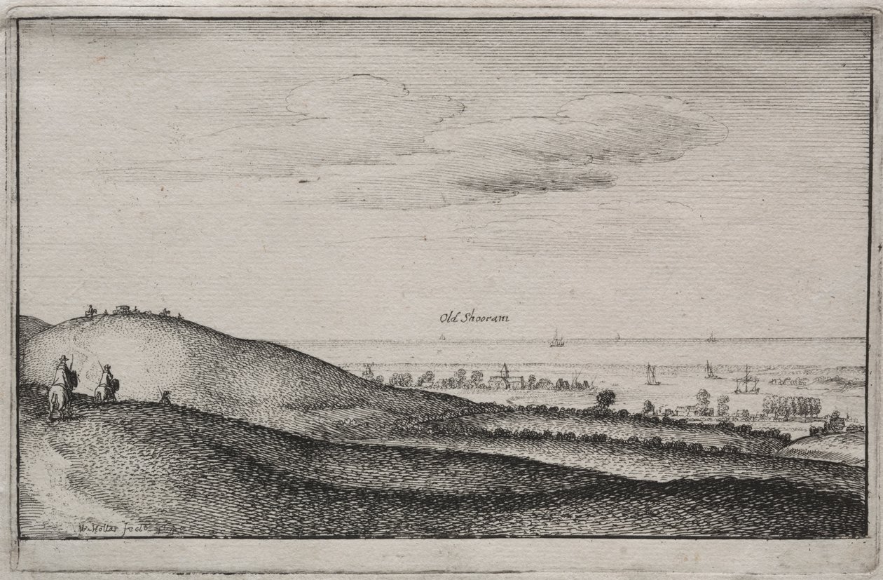İngilizce Görünümler: Eski Shoreham by Wenceslaus Hollar