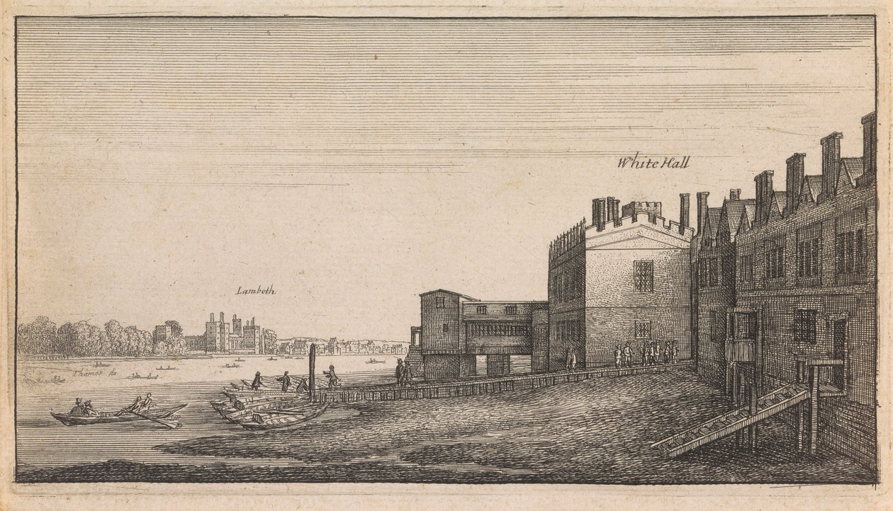 İngilizce Görünümler: Whitehall Lambeth by Wenceslaus Hollar