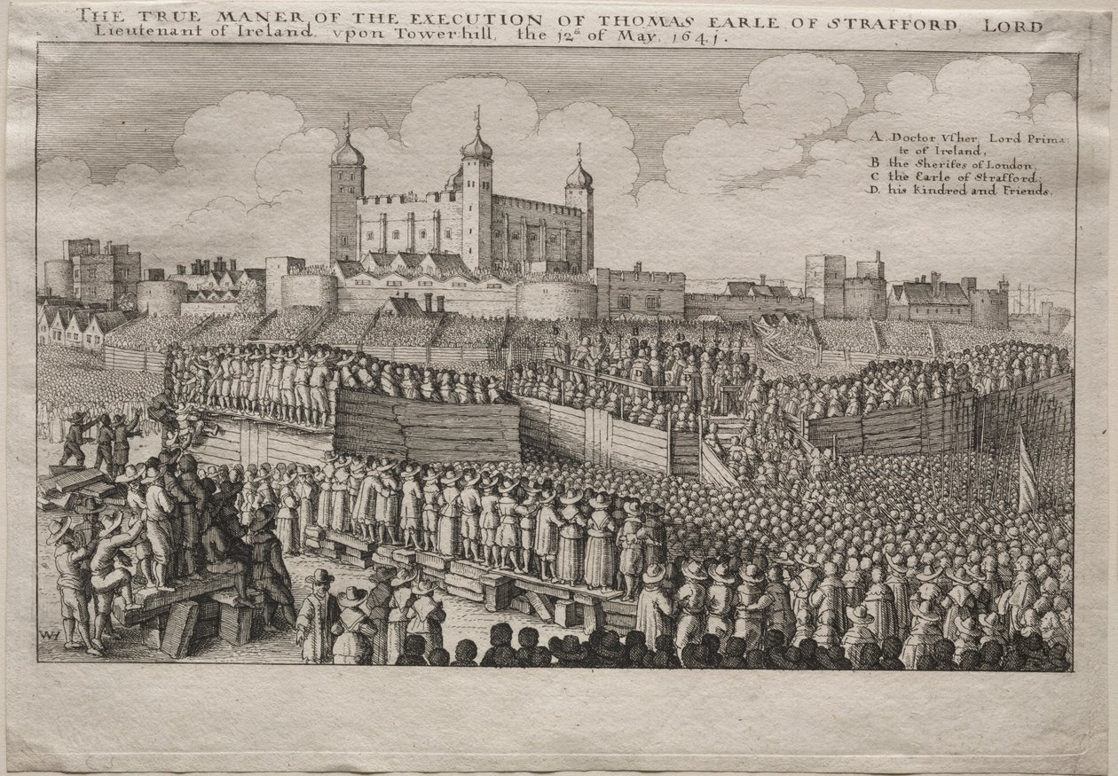 Strafford Kontunun İnfazı, 1641. by Wenceslaus Hollar