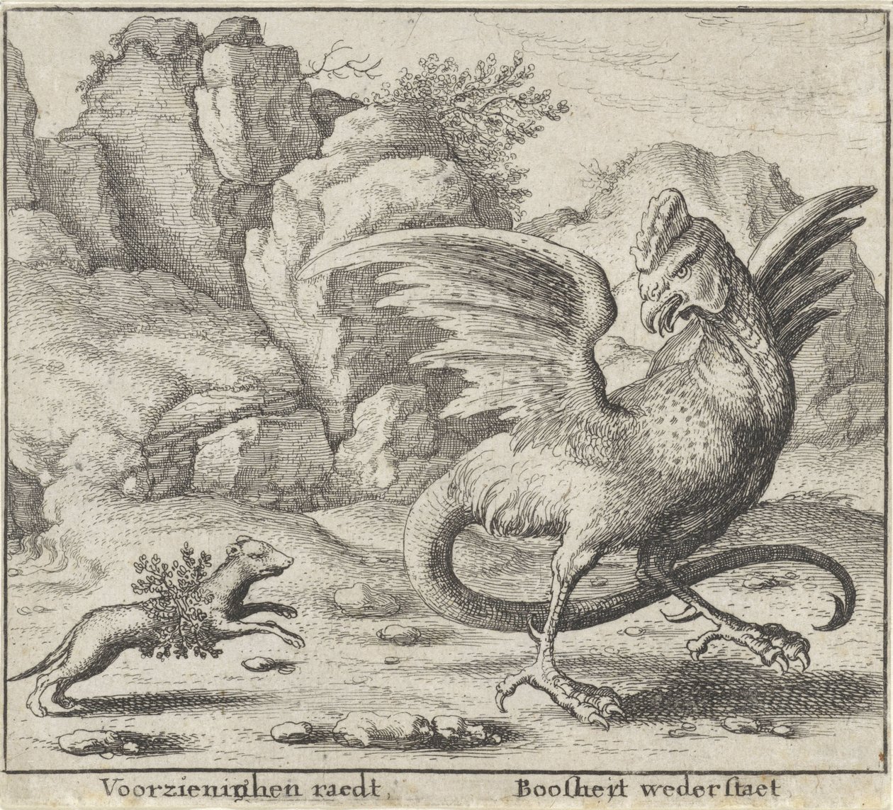 Basilisk ve Gelincik Masalı Fabllar (dizi adı) by Wenceslaus Hollar