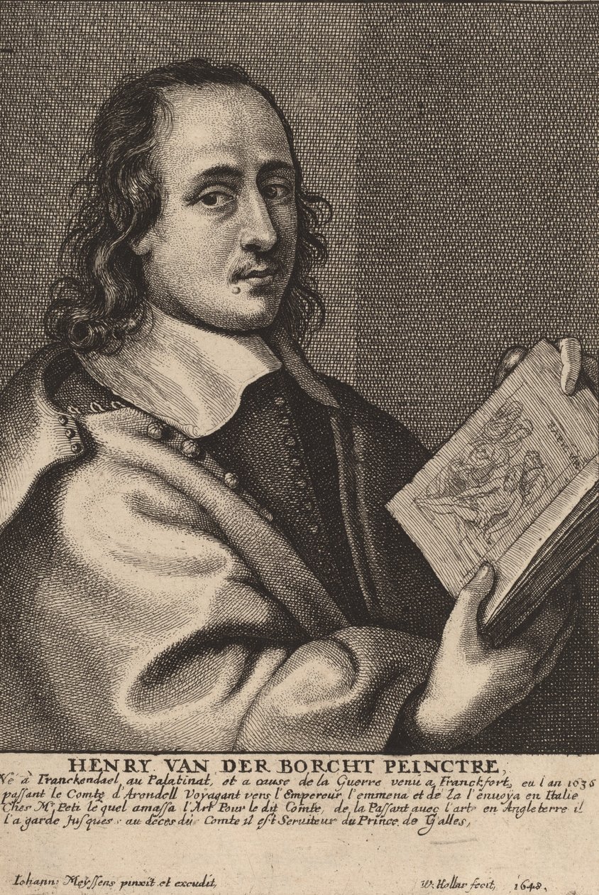Henry van der Borcht, Ressam, 1648. by Wenceslaus Hollar