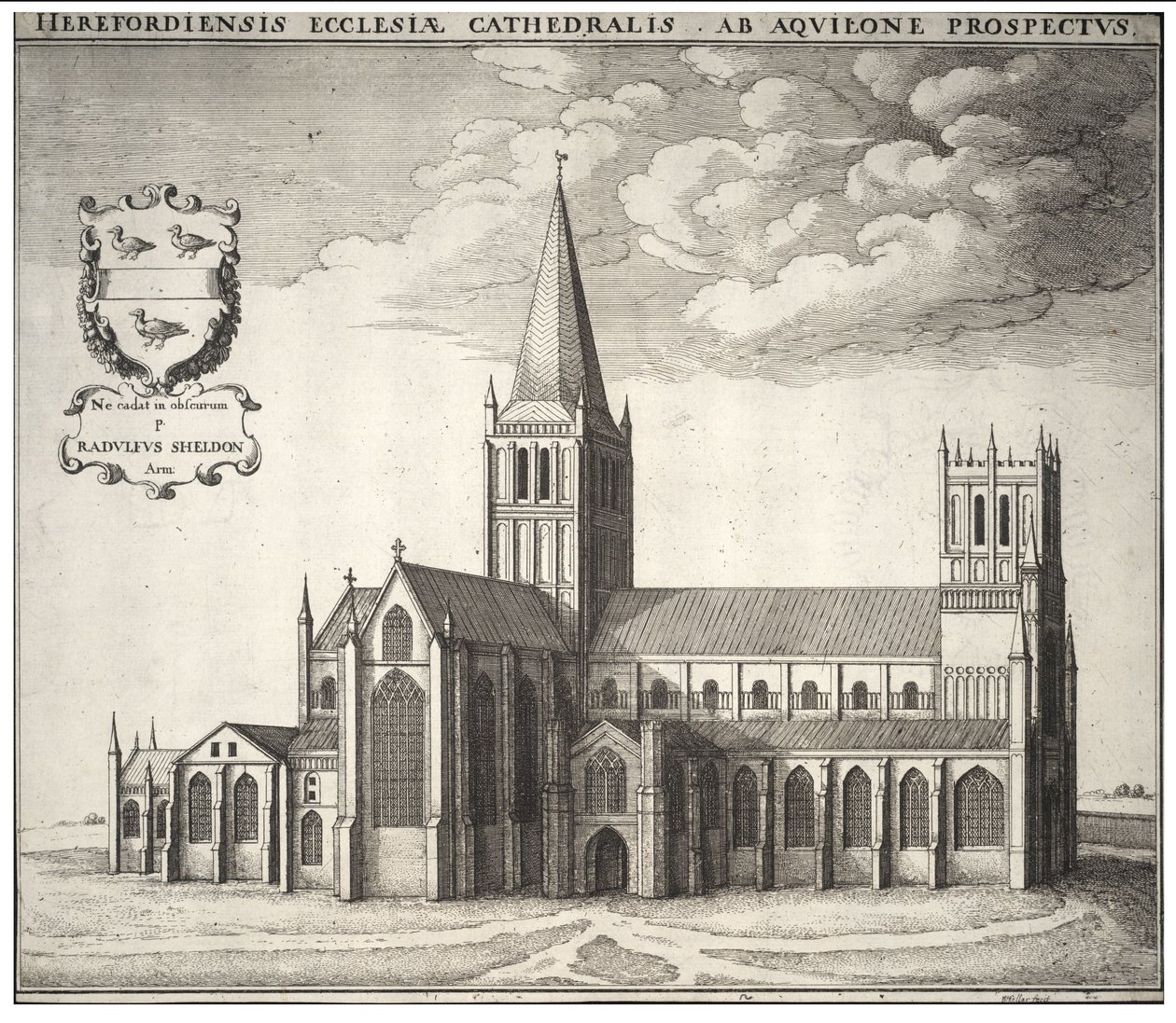 Hereford Katedrali by Wenceslaus Hollar
