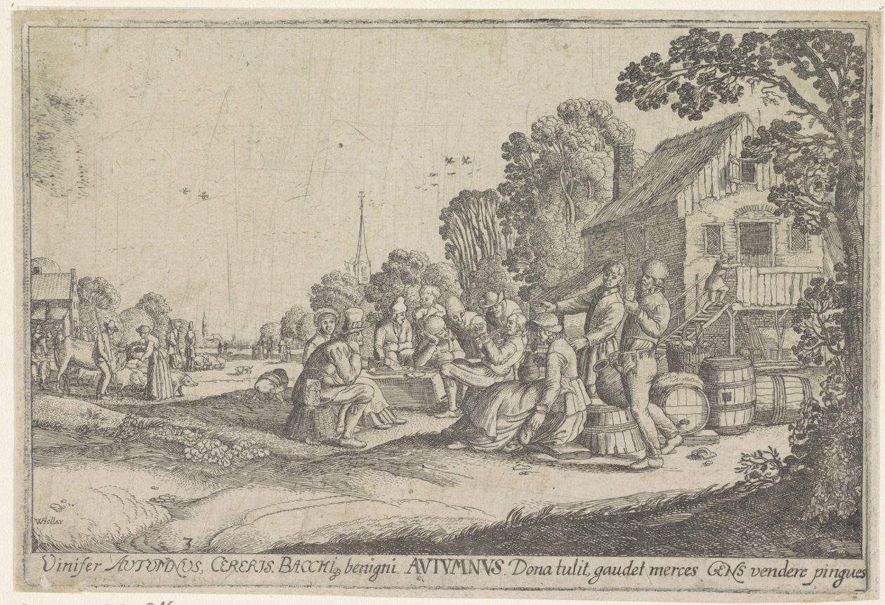 Sonbahar mevsimi Sonbahar (nesne üzerindeki başlık) Dört Mevsim (dizi adı) by Wenceslaus Hollar