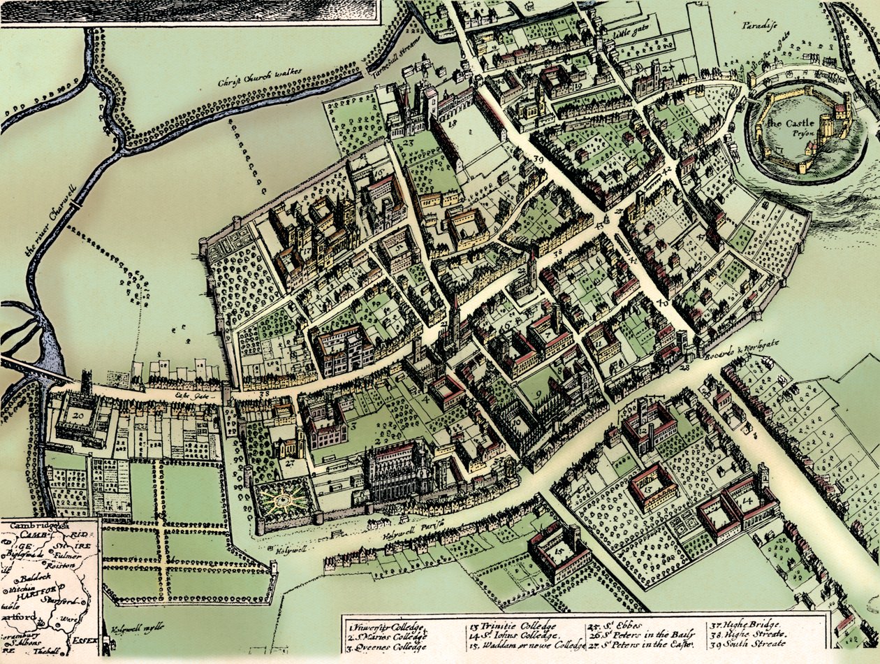 Oxford'un Hollars planı, c1643 by Wenceslaus Hollar