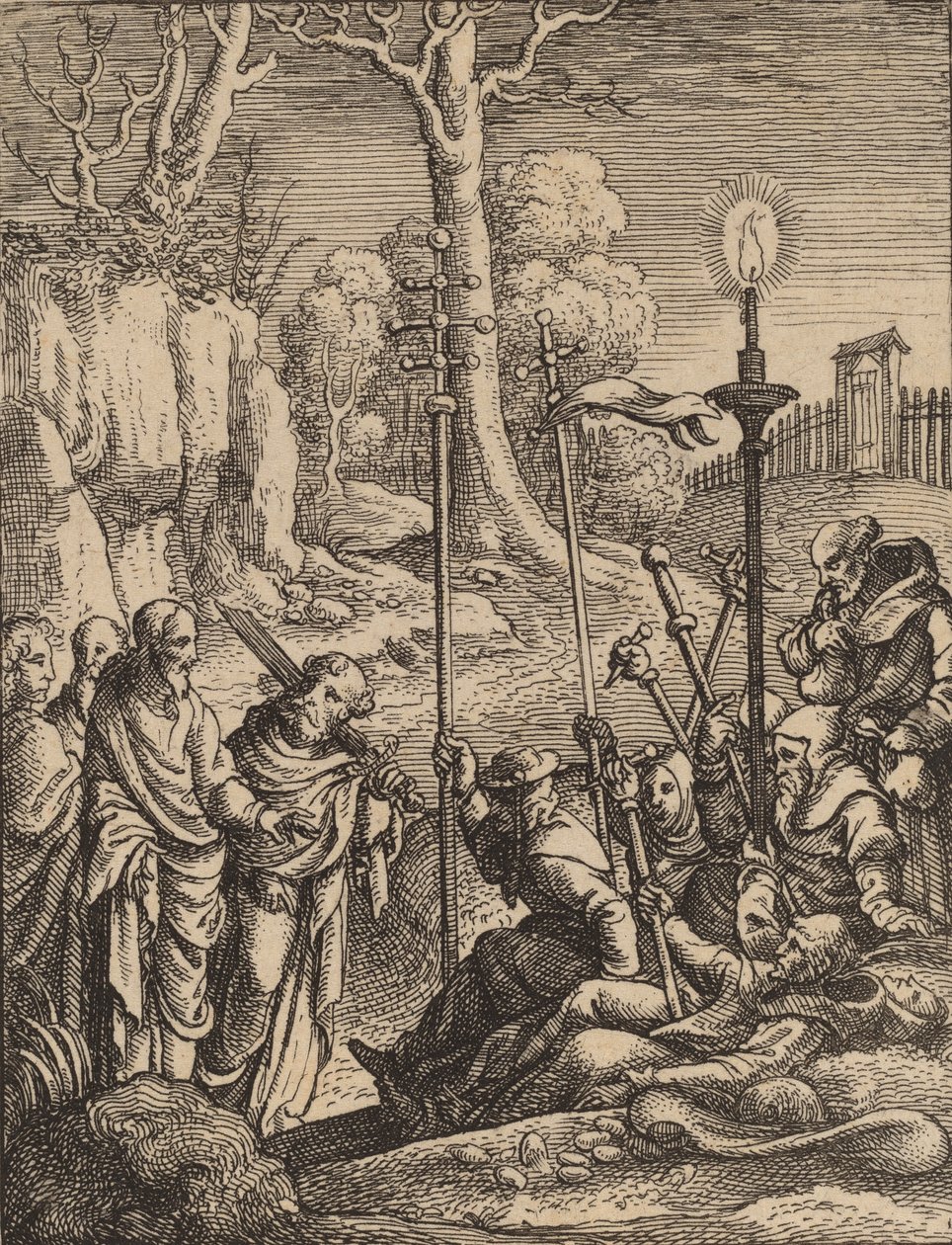 İsa, Düşmanlarıyla Yüzleşiyor. by Wenceslaus Hollar
