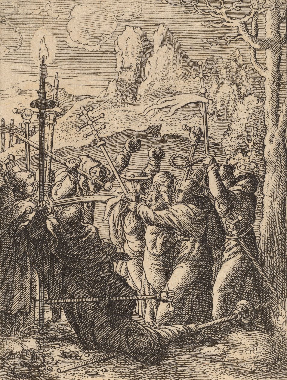 İsa Alındı. by Wenceslaus Hollar