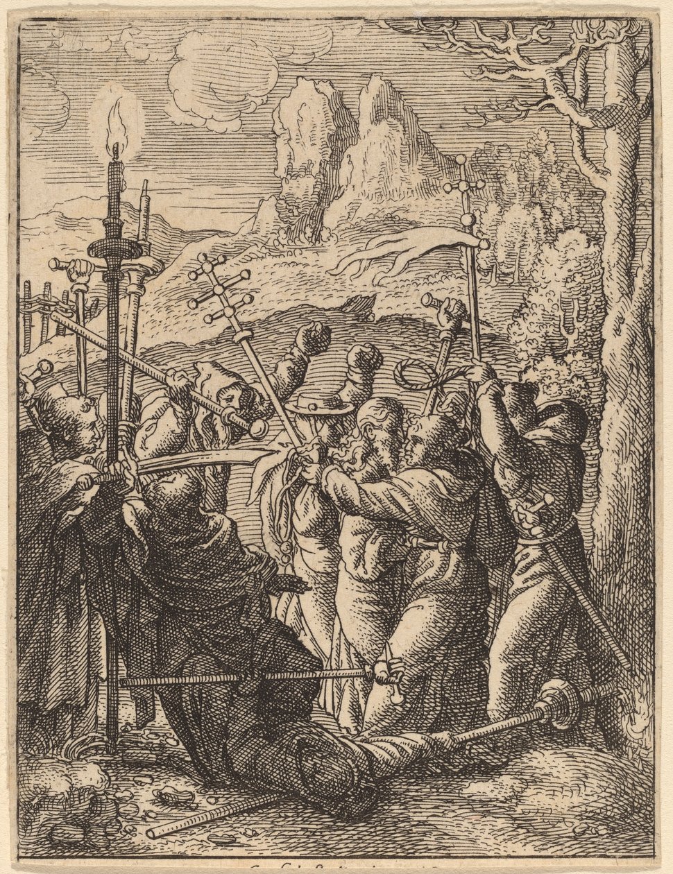 İsa Alındı by Wenceslaus Hollar