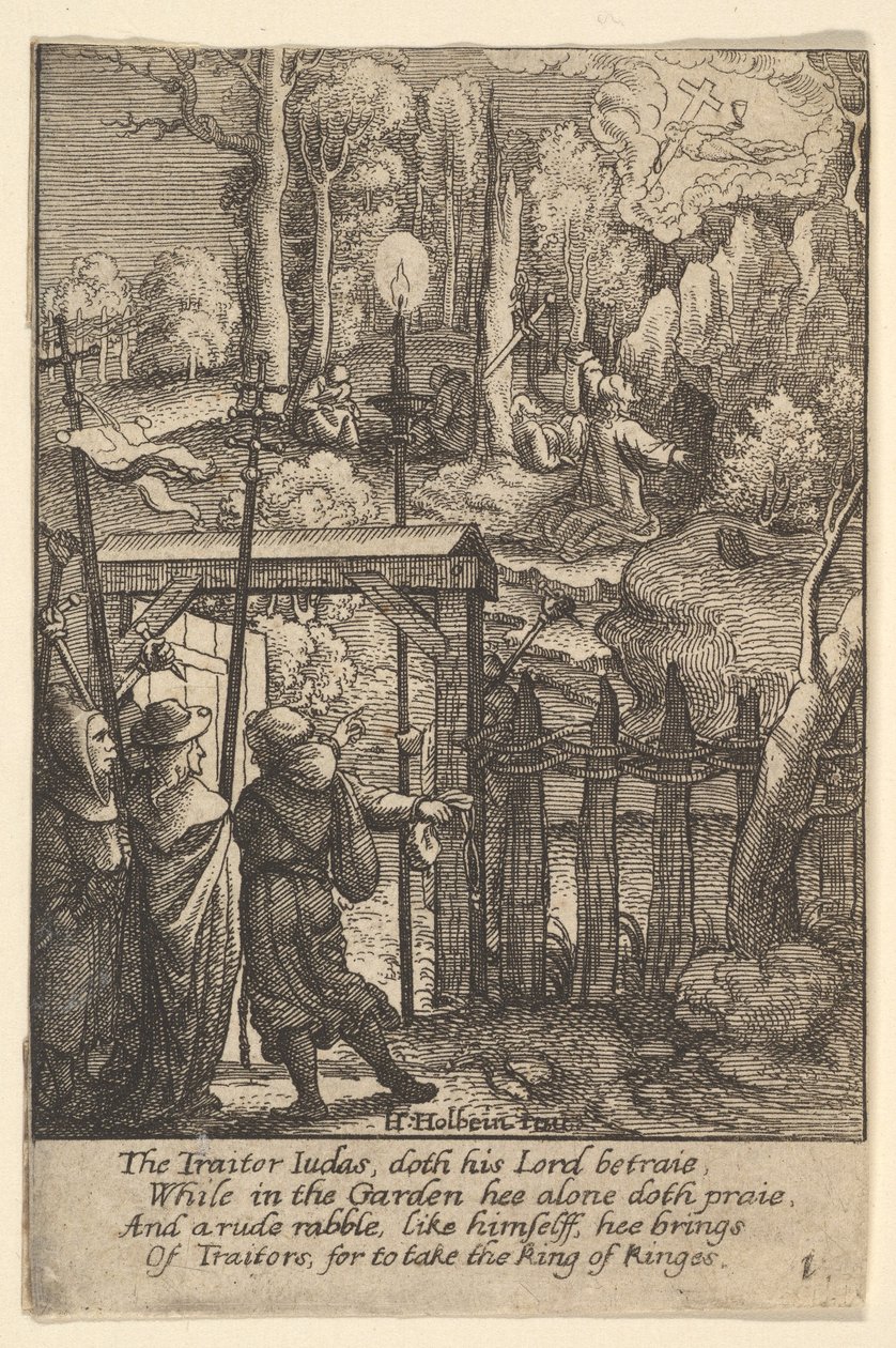 Zeytin Dağındaki İsa, 1625-77. by Wenceslaus Hollar