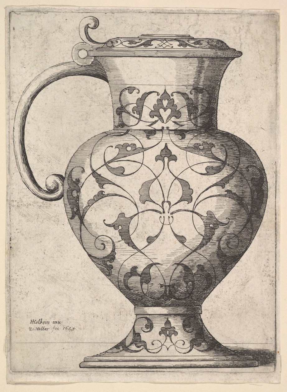 Arabesk süslemeli testi, 1645. by Wenceslaus Hollar
