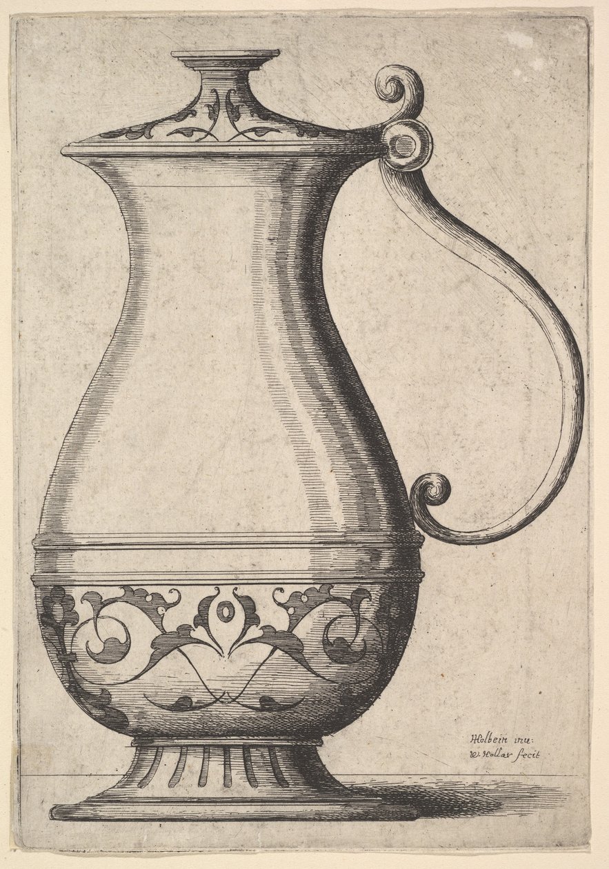 Tabanda arabesk desenli sürahi, 1625-77. by Wenceslaus Hollar