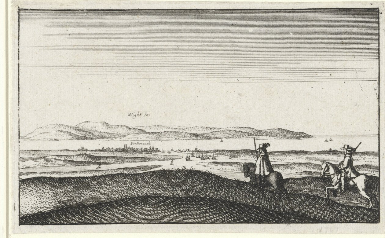 Wight Adası manzaralı manzara by Wenceslaus Hollar