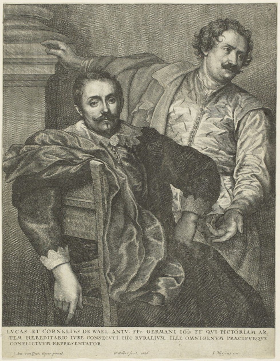 Lucas ve Cornelis de Wael by Wenceslaus Hollar