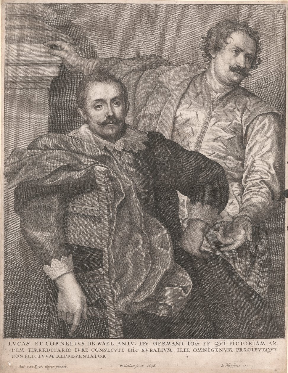 Luke ve Cornelius de Wael by Wenceslaus Hollar