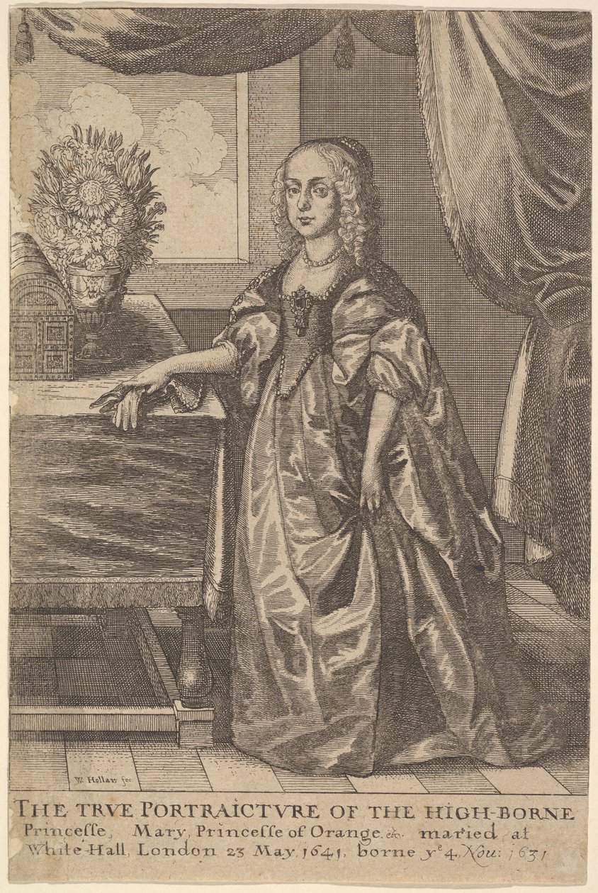 Mary, Orange Prensesi, 1625-77. by Wenceslaus Hollar