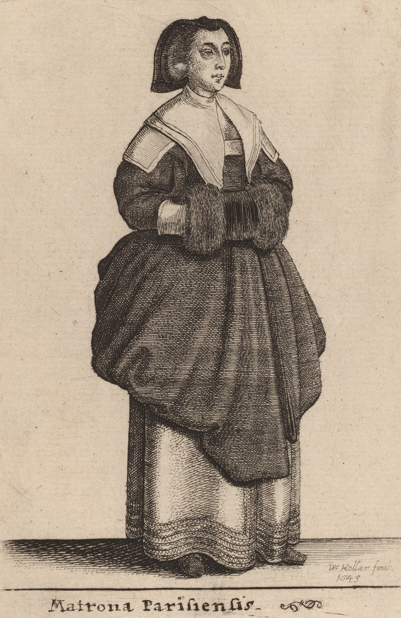 Paris'in Matronu, 1643 by Wenceslaus Hollar