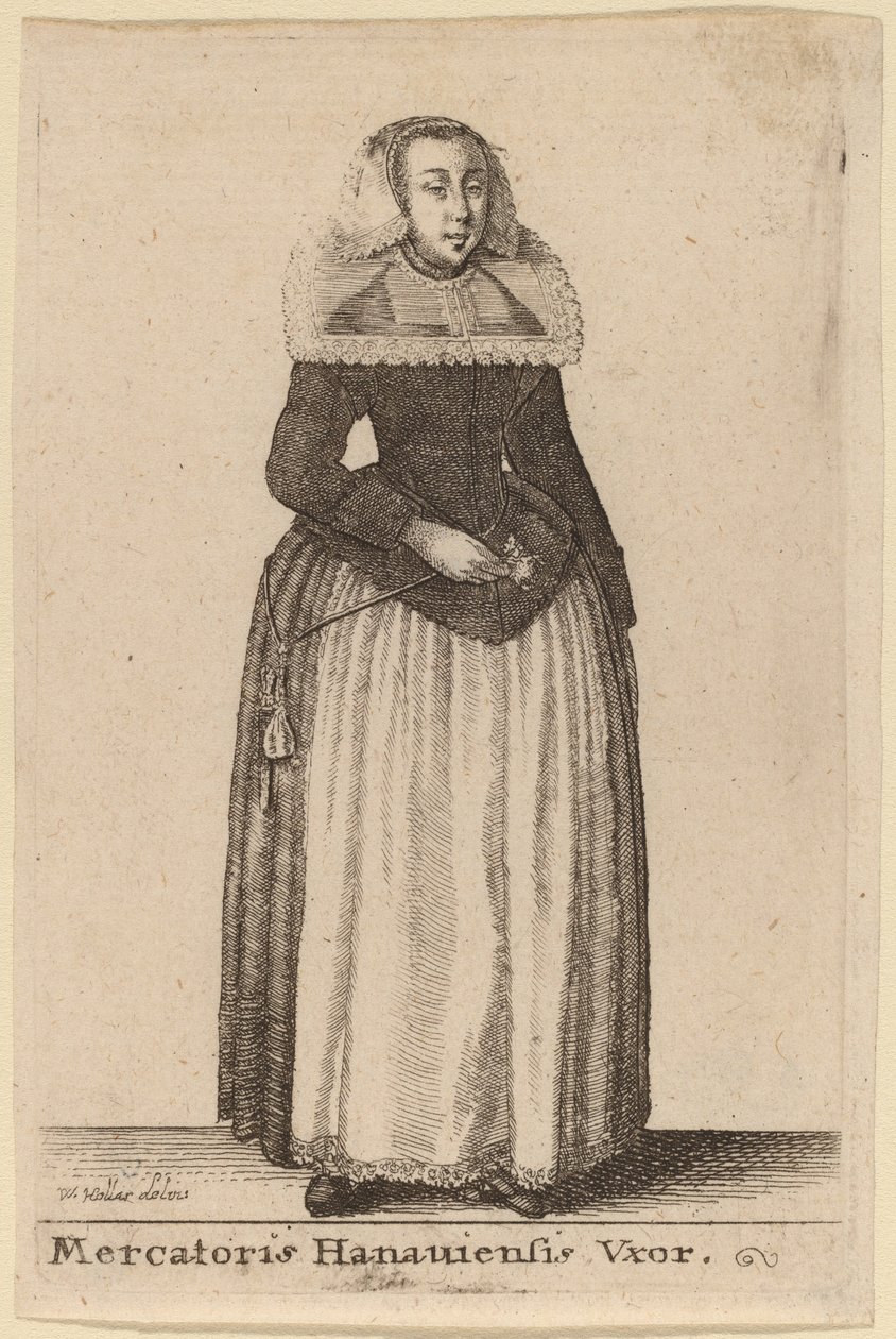 tüccarın karısı by Wenceslaus Hollar