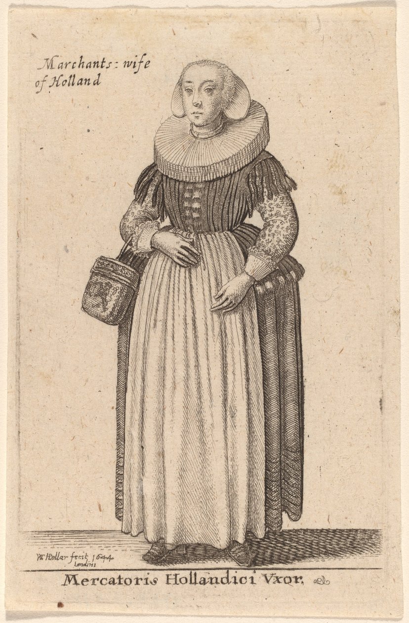Hollandalı bir tüccarın karısı by Wenceslaus Hollar