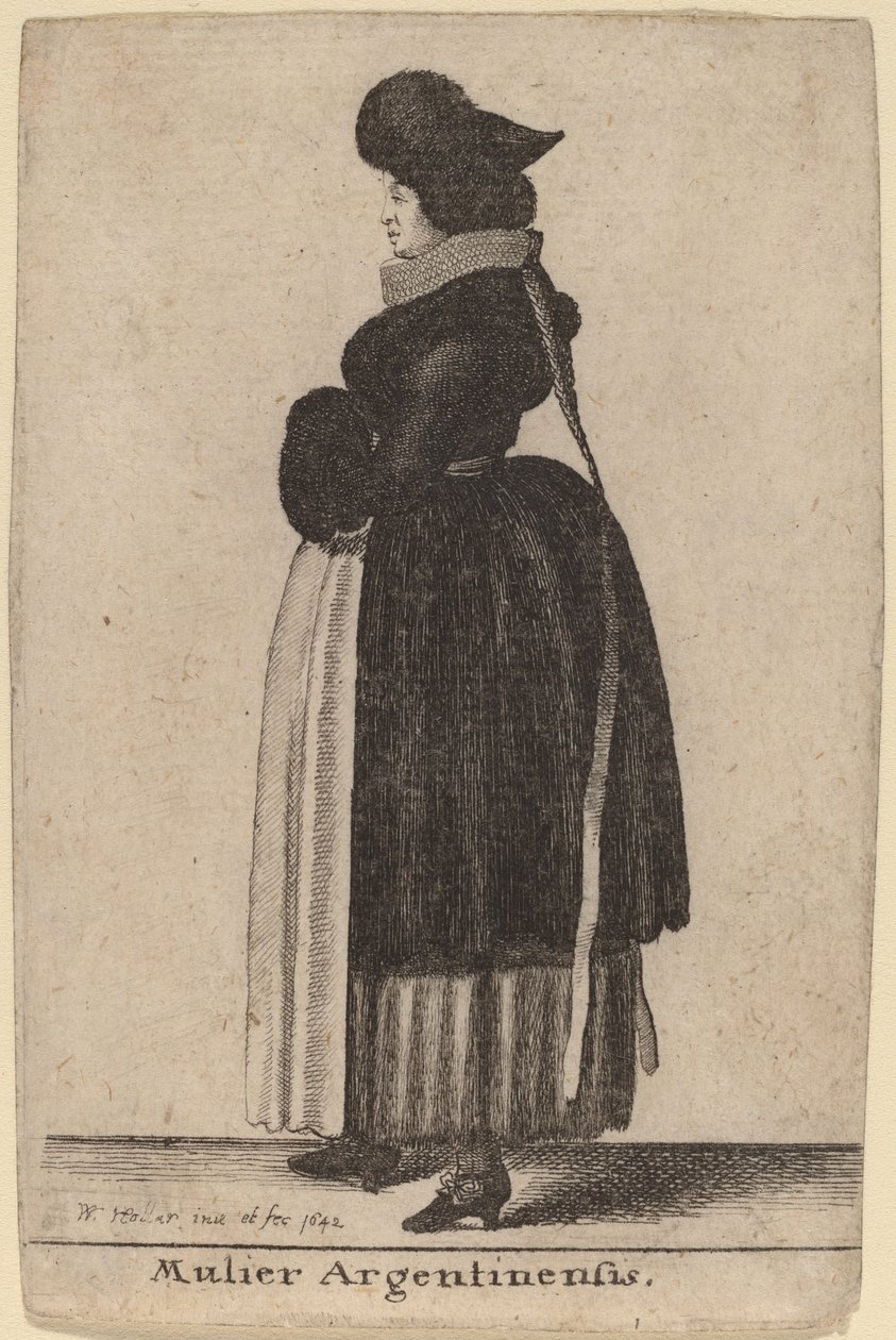 Arjantinli kadın by Wenceslaus Hollar