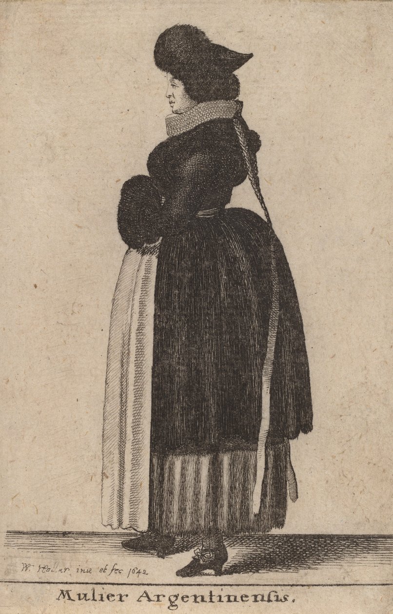 Arjantinli Kadın, 1642 by Wenceslaus Hollar