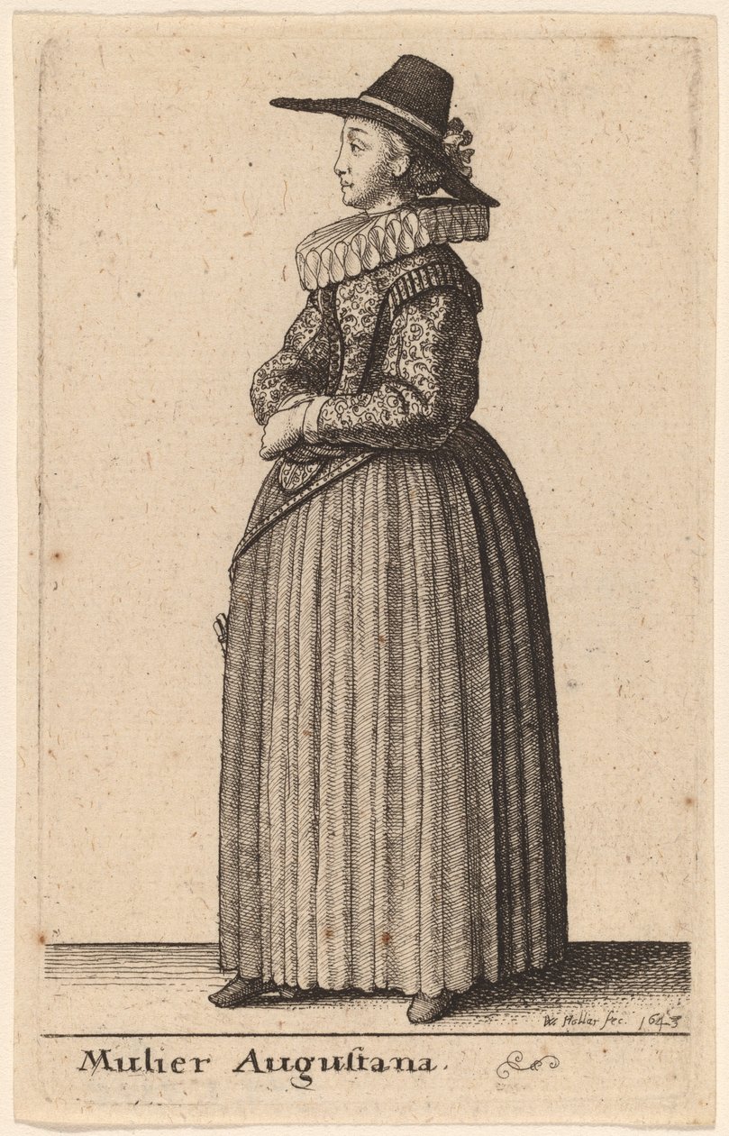 Augustana kadın by Wenceslaus Hollar