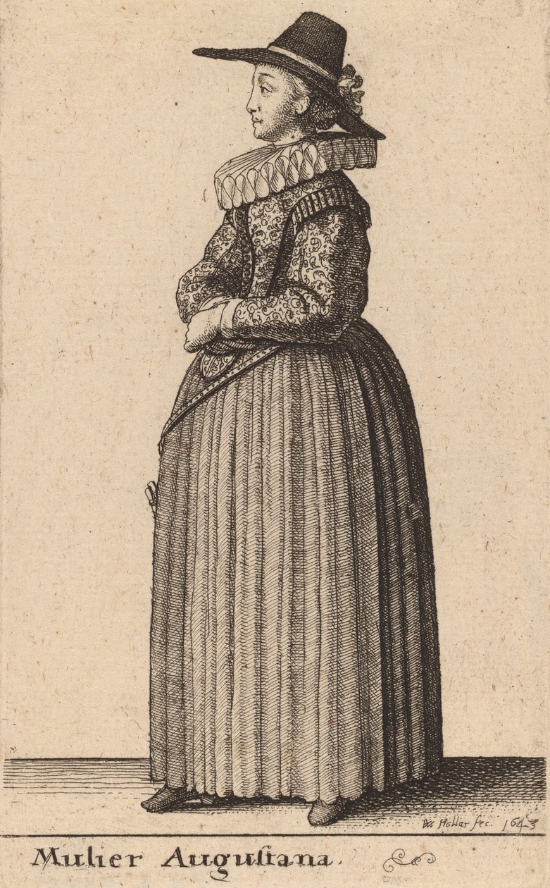 Augustus kadını, 1643 by Wenceslaus Hollar