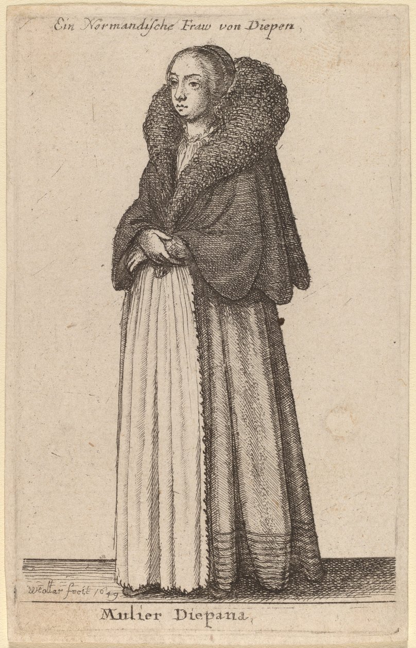 kadın Diepana by Wenceslaus Hollar
