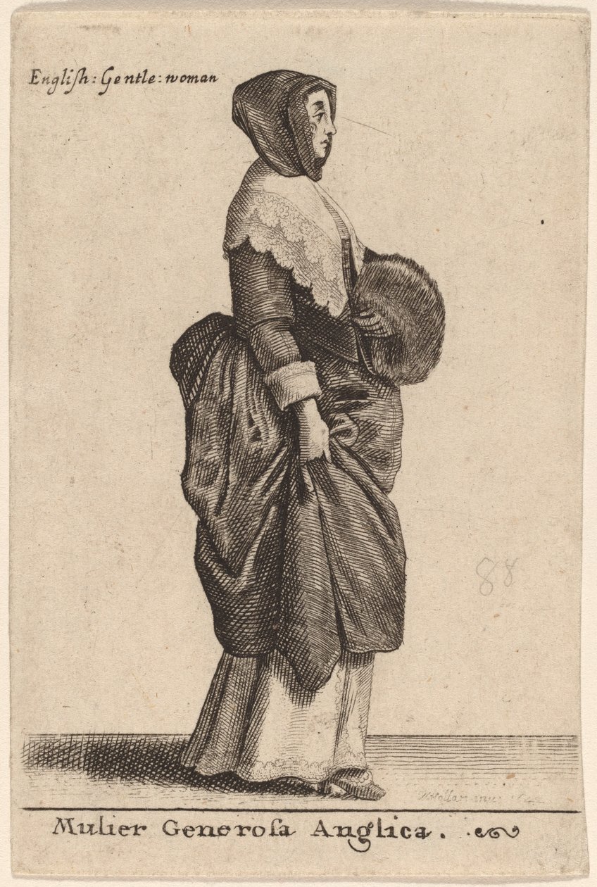 asil ingiliz kadını by Wenceslaus Hollar