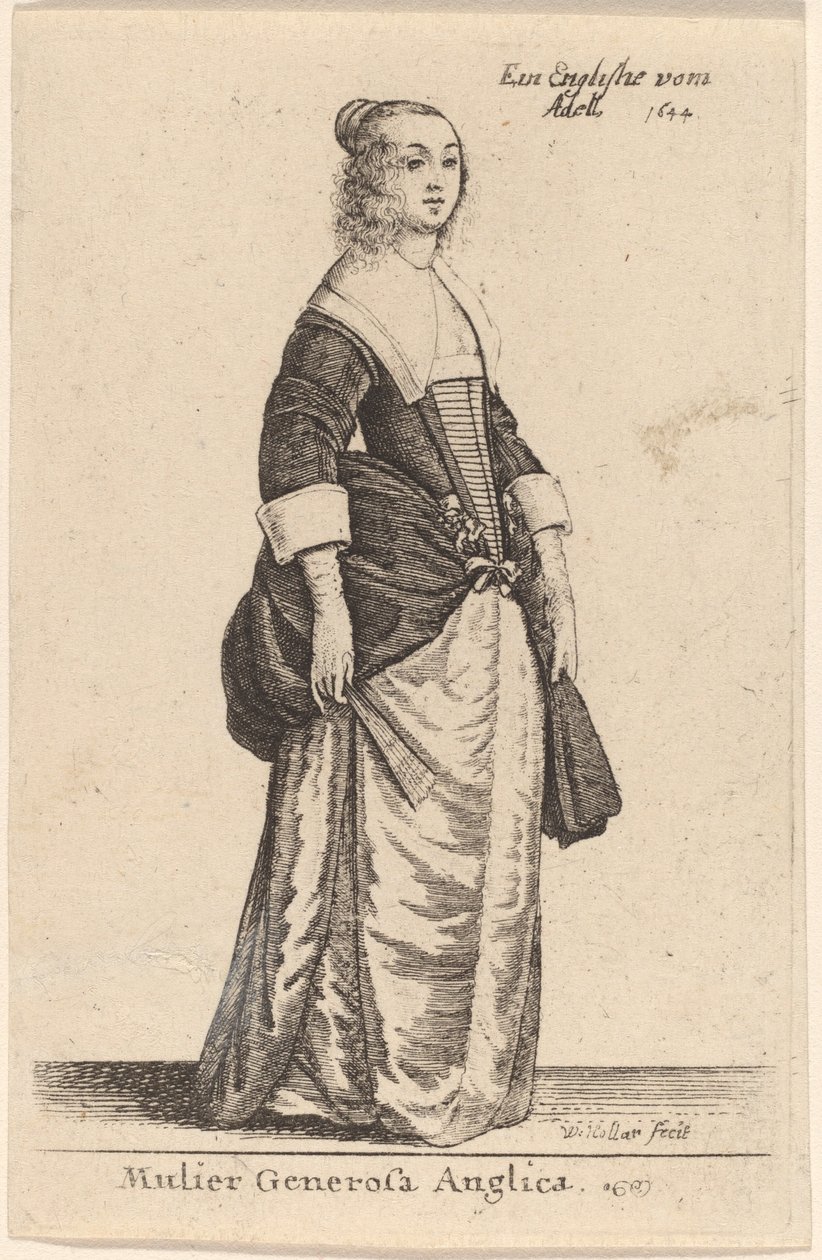 asil ingiliz kadını by Wenceslaus Hollar