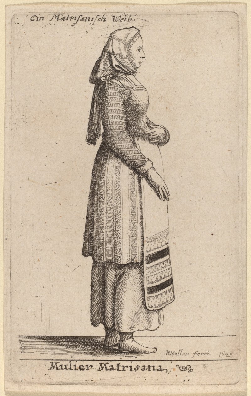 kadın matrisana by Wenceslaus Hollar
