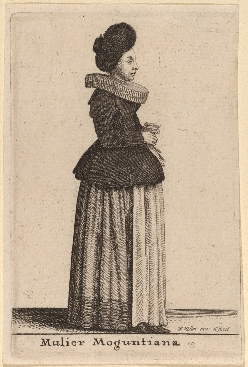 Mainz kadın by Wenceslaus Hollar