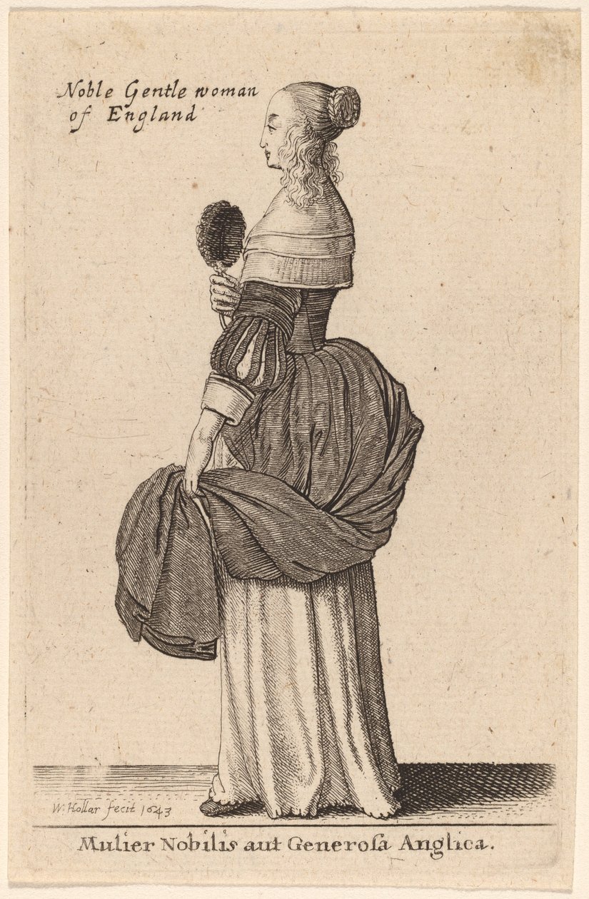 Asil veya Asil İngiliz kadını by Wenceslaus Hollar