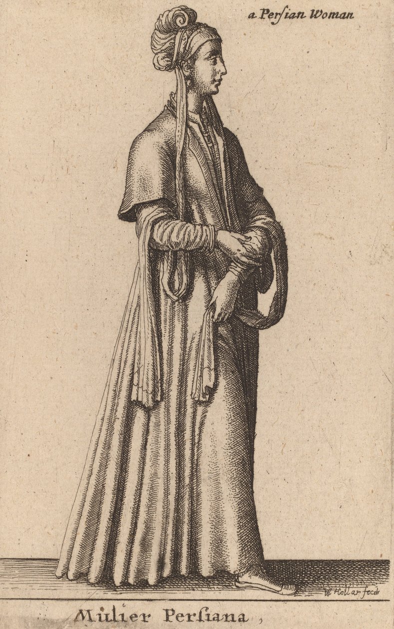 Farsça kadın. by Wenceslaus Hollar