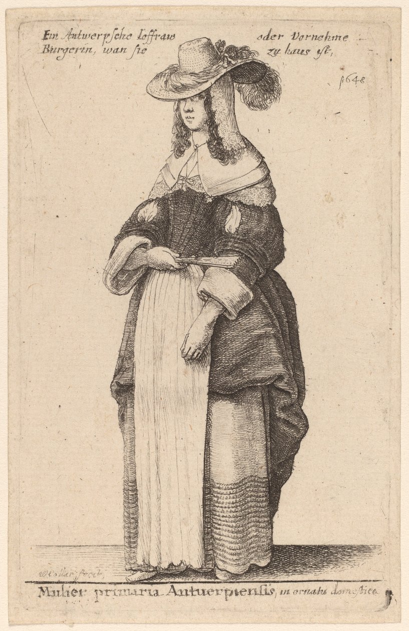 Ev Kıyafetlerinde Antwerp Astarı by Wenceslaus Hollar