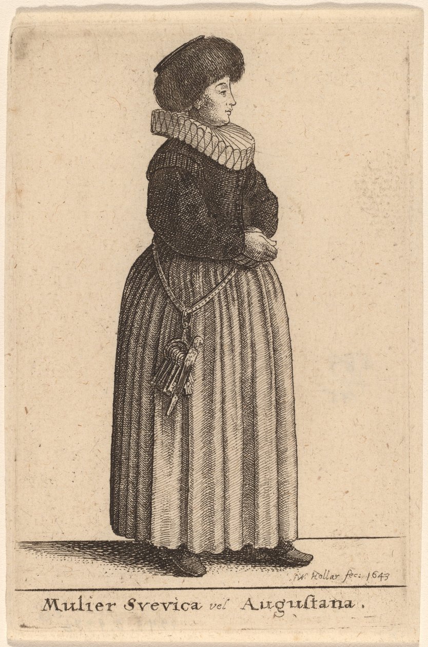 İsveçli kadın veya Augustana by Wenceslaus Hollar