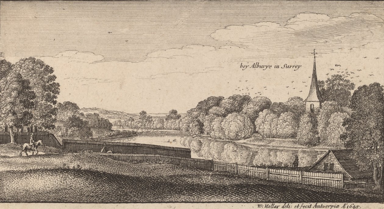 Albury yakınlarında, 1645. by Wenceslaus Hollar