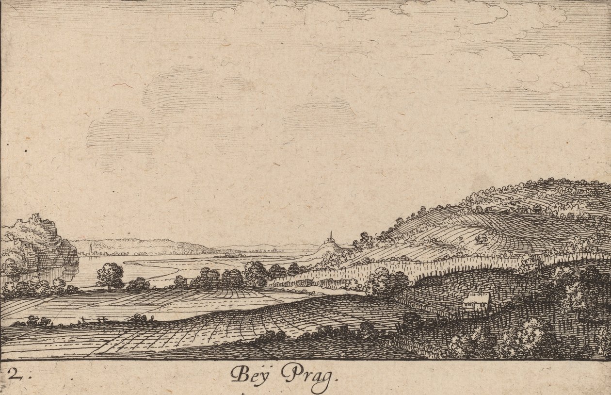Prag yakınlarında, 1635. by Wenceslaus Hollar