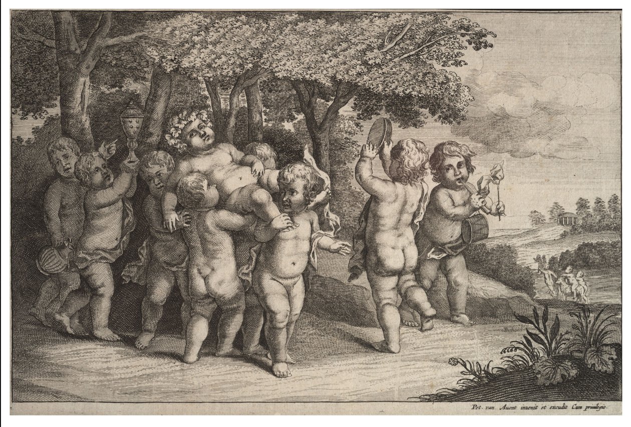 dokuz küçük erkek by Wenceslaus Hollar