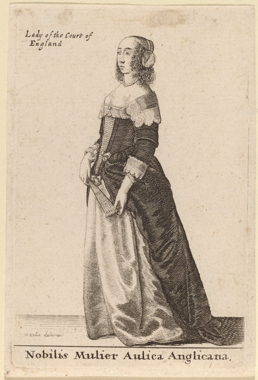 Noble Anglikan Kadın Mahkemesi by Wenceslaus Hollar