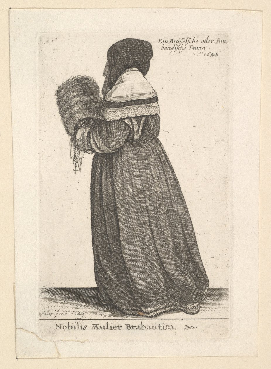 Brabantlı Soylu Kadın, Brabantlı Soylu Kadın, 1648 by Wenceslaus Hollar