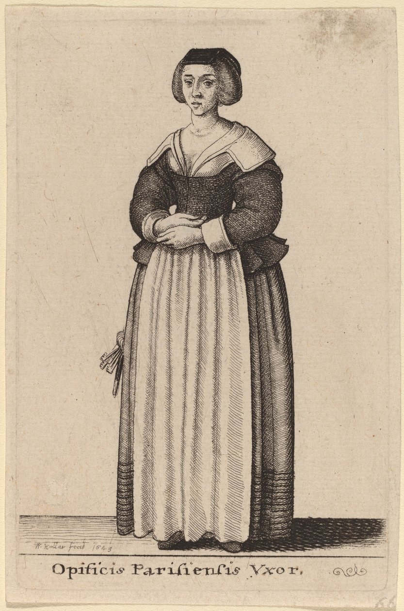 Parisli İşçinin Karısı by Wenceslaus Hollar