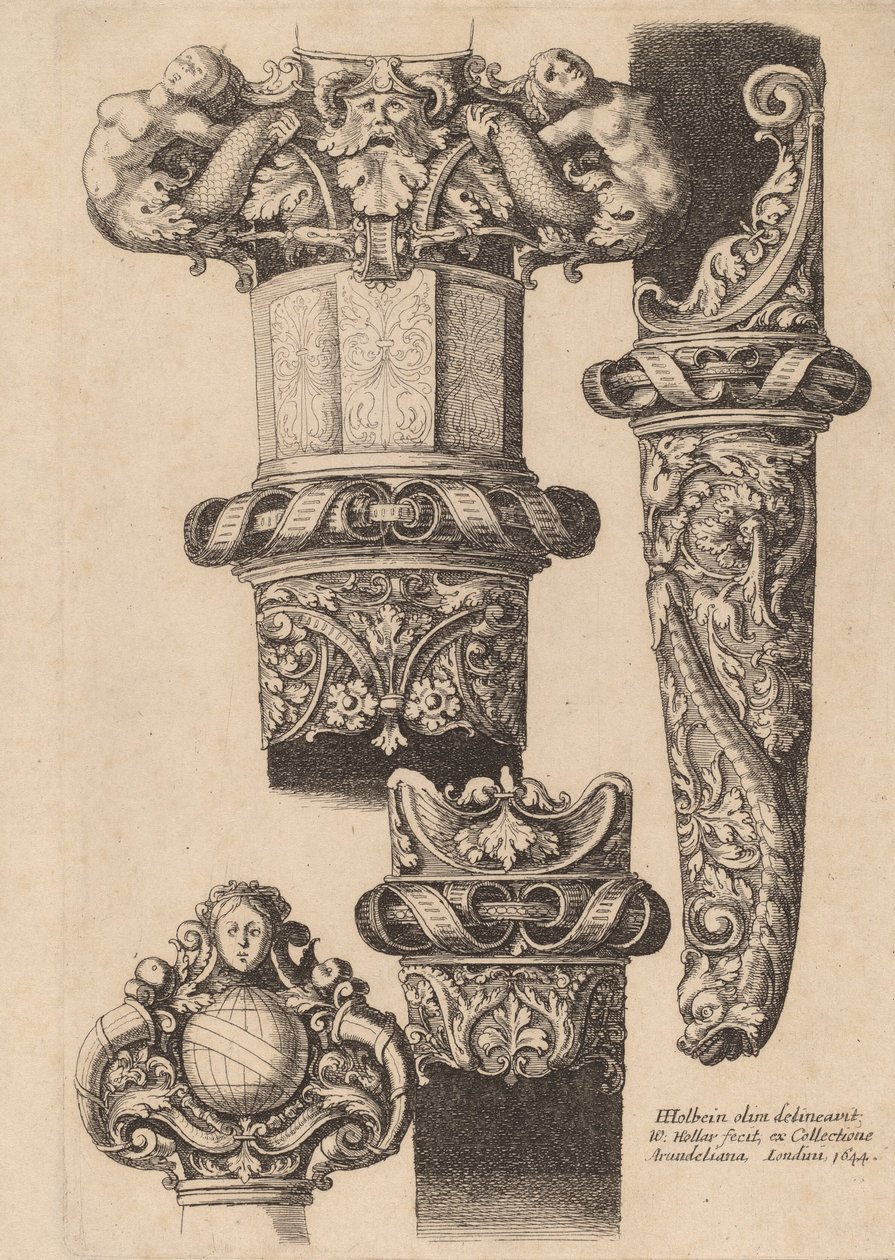 Bir Hançer ve Kın için Süsleme, 1644. by Wenceslaus Hollar