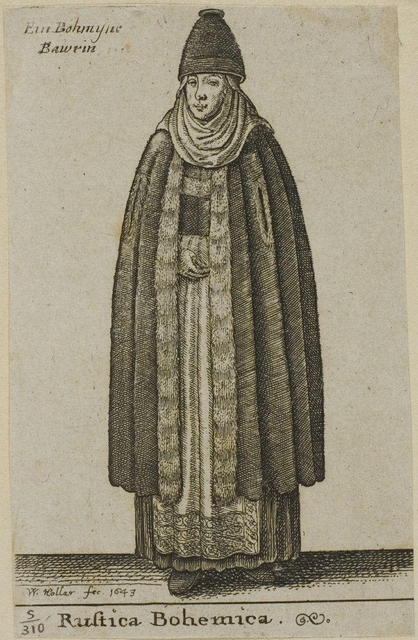 Bohemyalı Köylü Kadın by Wenceslaus Hollar